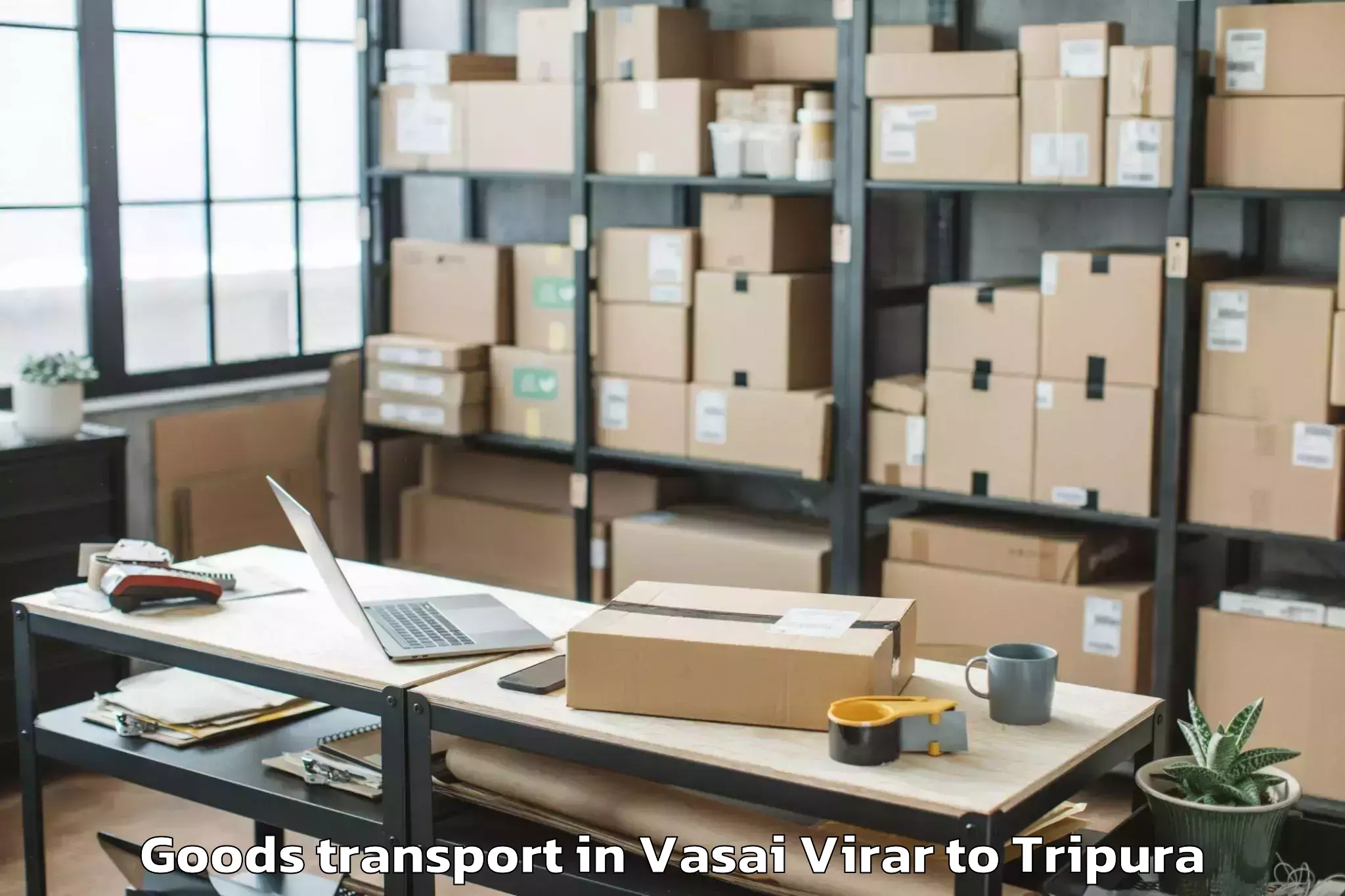 Comprehensive Vasai Virar to Amarpur Gomati Goods Transport